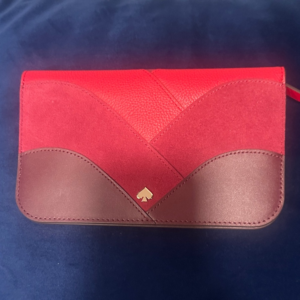 Kate Spade Red and Brown Clutch